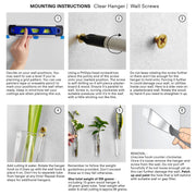 Clear Test Tube Plant Hangers. Propagation Wall Station.: Wall Screw