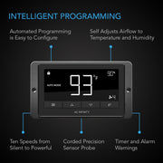 AC Infinity, Cloudline T6, Quiet Inline Duct Fan System with Temperature and Humidity Controller, 6 Inch - 150 MM