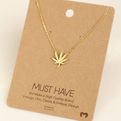 Cannabis Leaf Pendant Necklace